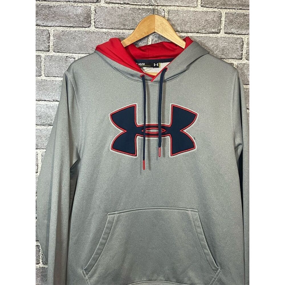 Under Armour Men's Gray Pullover Hoodie Size M Kangaroo Pocket